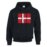 Sweat à capuche danemark coton mélangé broderie rouge