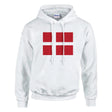 Sweat à capuche danemark coton mélangé broderie rouge