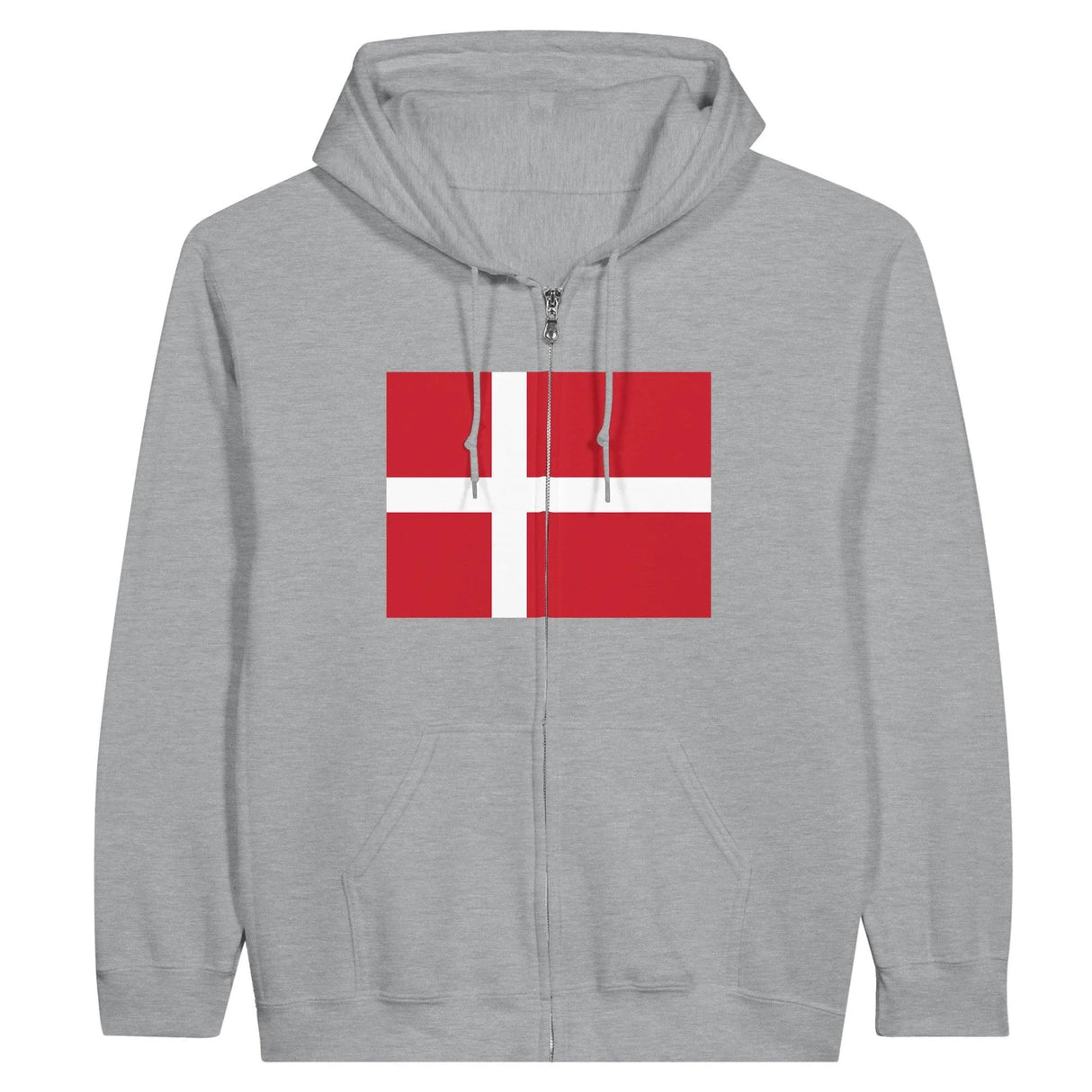 Sweat à capuche danemark coton mélangé fermeture éclair
