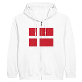 Sweat à capuche danemark coton mélangé fermeture éclair