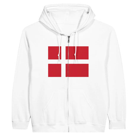 Sweat à capuche danemark coton mélangé fermeture éclair