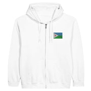 Sweat à capuche djibouti coton mélangé broderie couleur