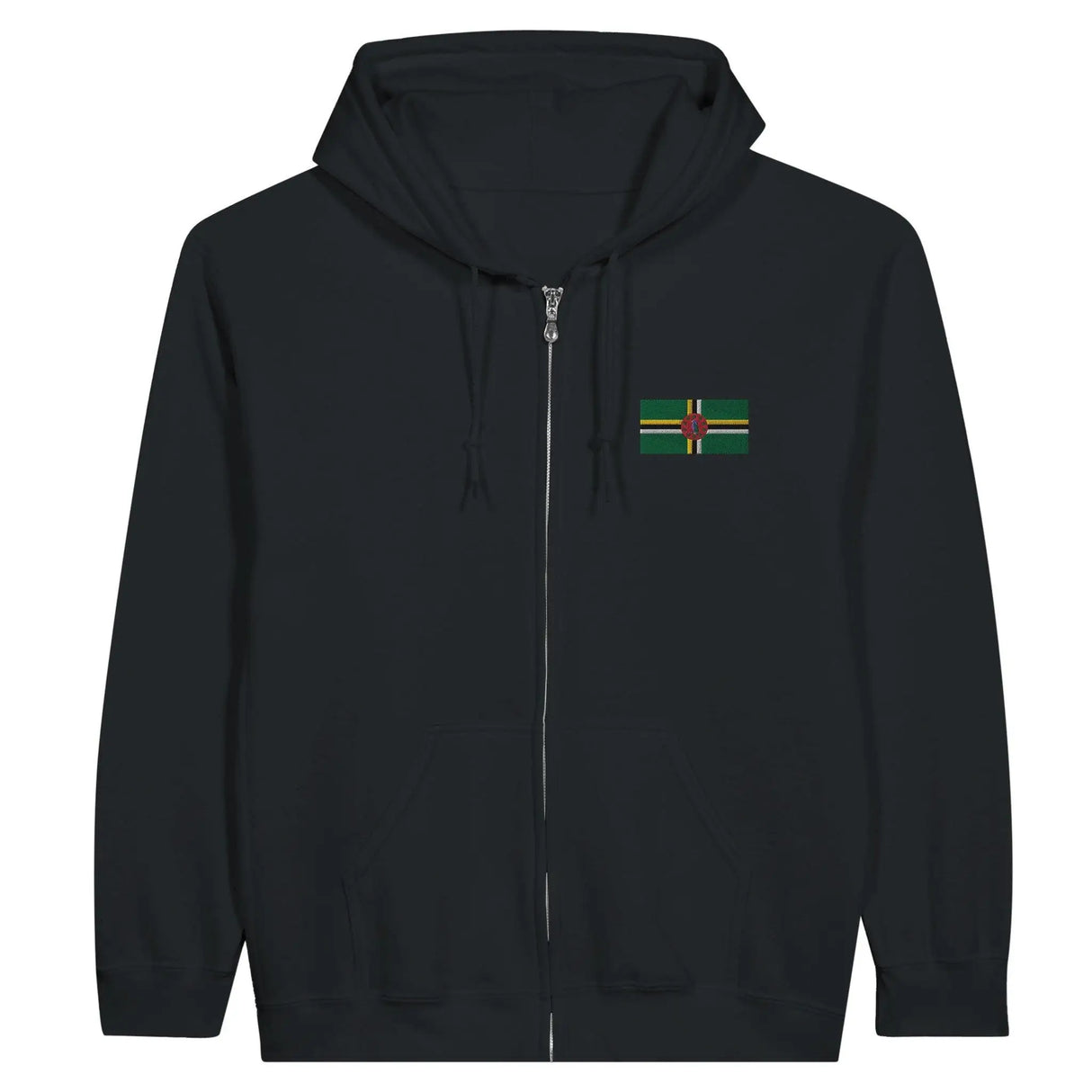 Sweat à capuche dominique broderie couleur coton mélangé