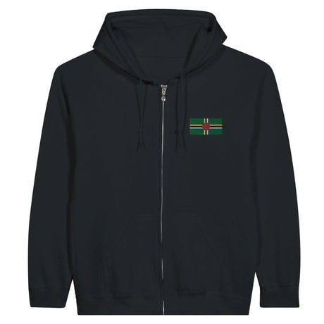 Sweat à capuche dominique broderie couleur coton mélangé