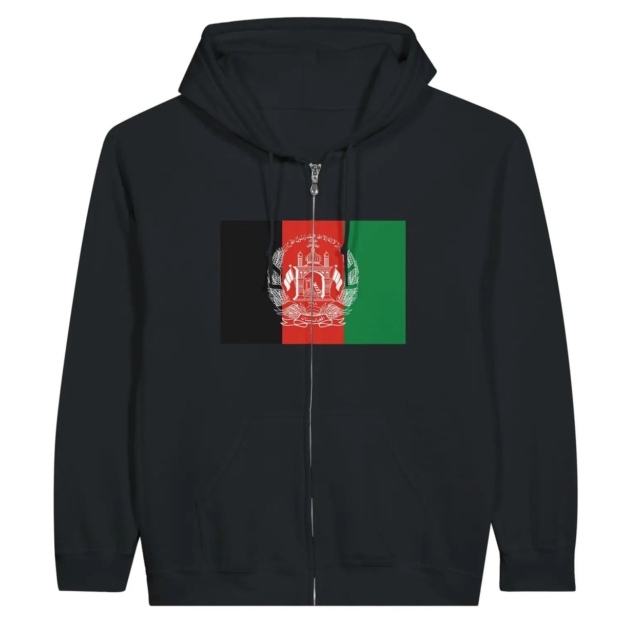 Sweat à capuche drapeau afghanistan à fermeture éclair - pixelformaflag