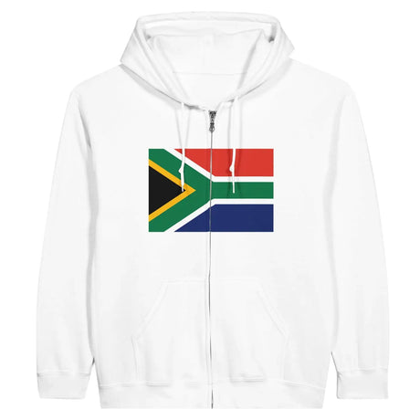 Sweat à capuche drapeau afrique du sud à fermeture éclair - pixelformaflag