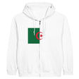 Sweat à capuche drapeau algérie à fermeture éclair - pixelformaflag