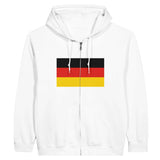 Sweat à capuche drapeau allemagne à fermeture éclair - pixelformaflag