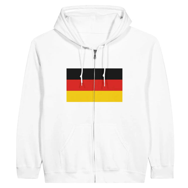 Sweat à capuche drapeau allemagne à fermeture éclair - pixelformaflag