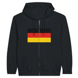 Sweat à capuche drapeau allemagne à fermeture éclair - pixelformaflag