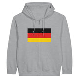 Sweat à capuche drapeau allemagne à fermeture éclair - pixelformaflag
