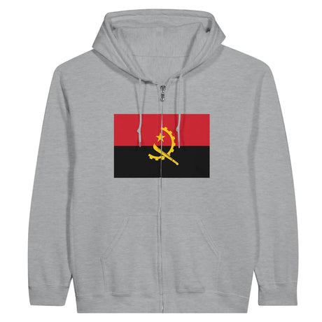Sweat à capuche drapeau angola à fermeture éclair - pixelformaflag