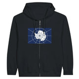 Sweat à capuche drapeau antarctique officiel à fermeture éclair - pixelformaflag