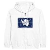 Sweat à capuche drapeau antarctique officiel à fermeture éclair - pixelformaflag