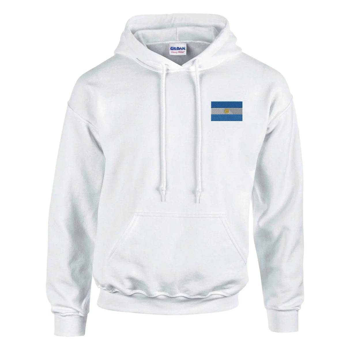 Sweat à capuche drapeau argentine brodé coton mélangé