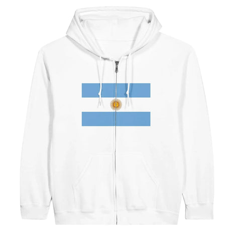 Sweat à capuche drapeau argentine à fermeture éclair - pixelforma