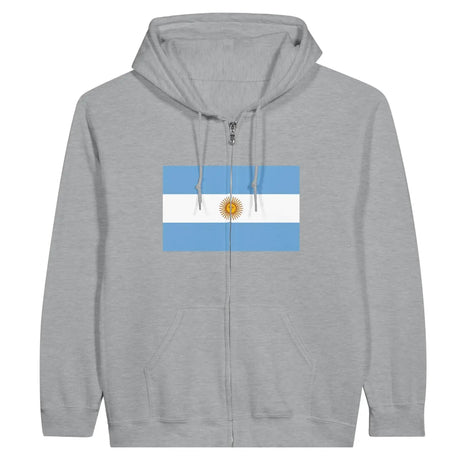 Sweat à capuche drapeau argentine à fermeture éclair - pixelforma