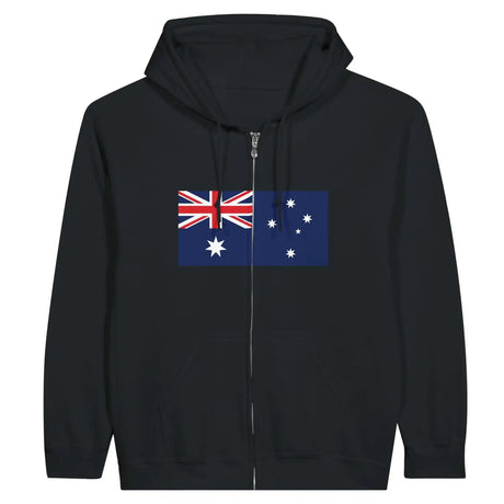 Sweat à capuche drapeau australie à fermeture éclair - pixelformaflag