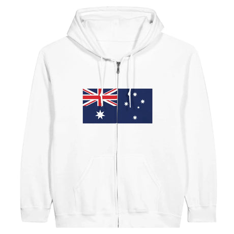 Sweat à capuche drapeau australie à fermeture éclair - pixelformaflag