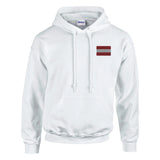 Sweat à capuche drapeau autriche brodé coton mélangé