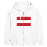 Sweat à capuche drapeau autriche à fermeture éclair - pixelformaflag