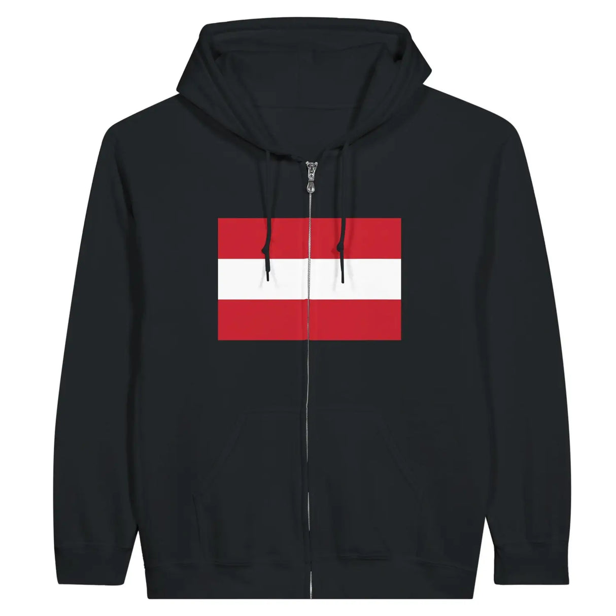 Sweat à capuche drapeau autriche à fermeture éclair - pixelformaflag