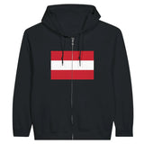 Sweat à capuche drapeau autriche à fermeture éclair - pixelformaflag