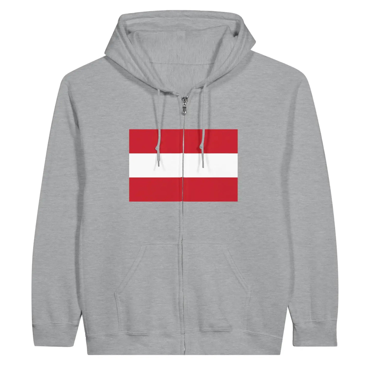 Sweat à capuche drapeau autriche à fermeture éclair - pixelformaflag