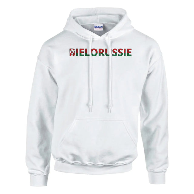 Sweat drapeau biélorussie en écriture - pixelforma