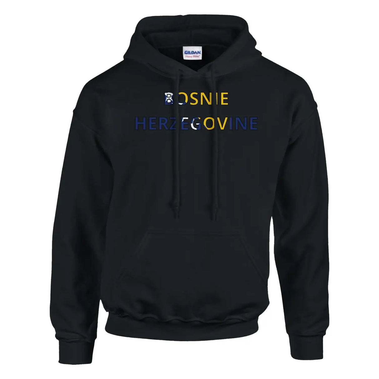 Sweat drapeau bosnie-herzégovine en écriture - pixelforma