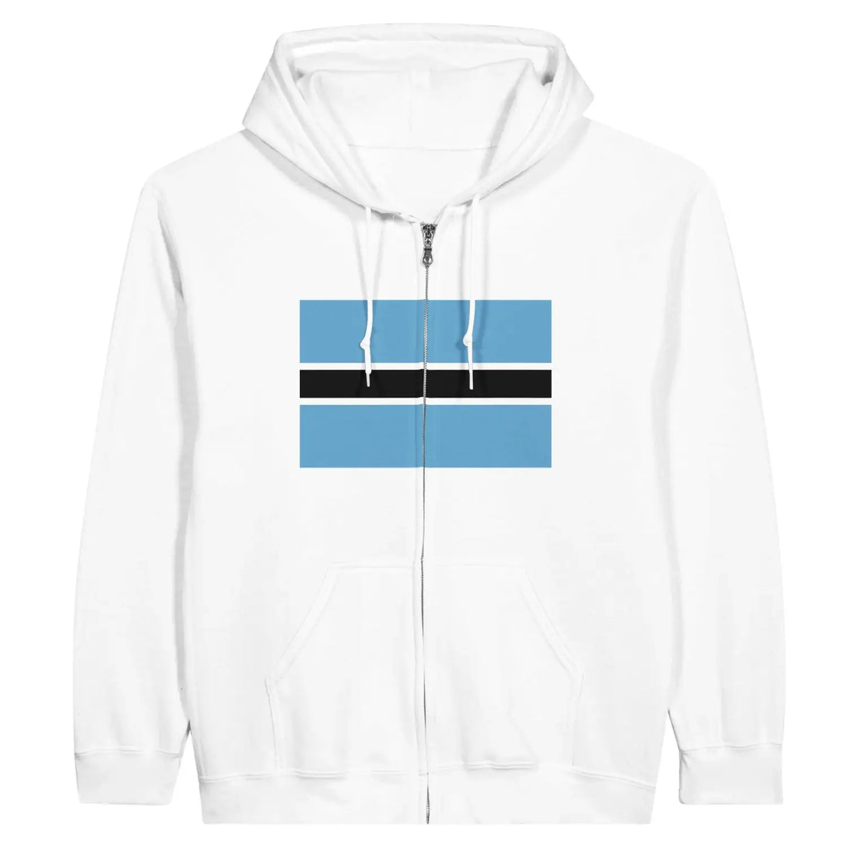 Sweat à capuche drapeau botswana à fermeture éclair - pixelformaflag