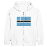 Sweat à capuche drapeau botswana à fermeture éclair - pixelformaflag