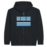 Sweat à capuche drapeau botswana à fermeture éclair - pixelformaflag