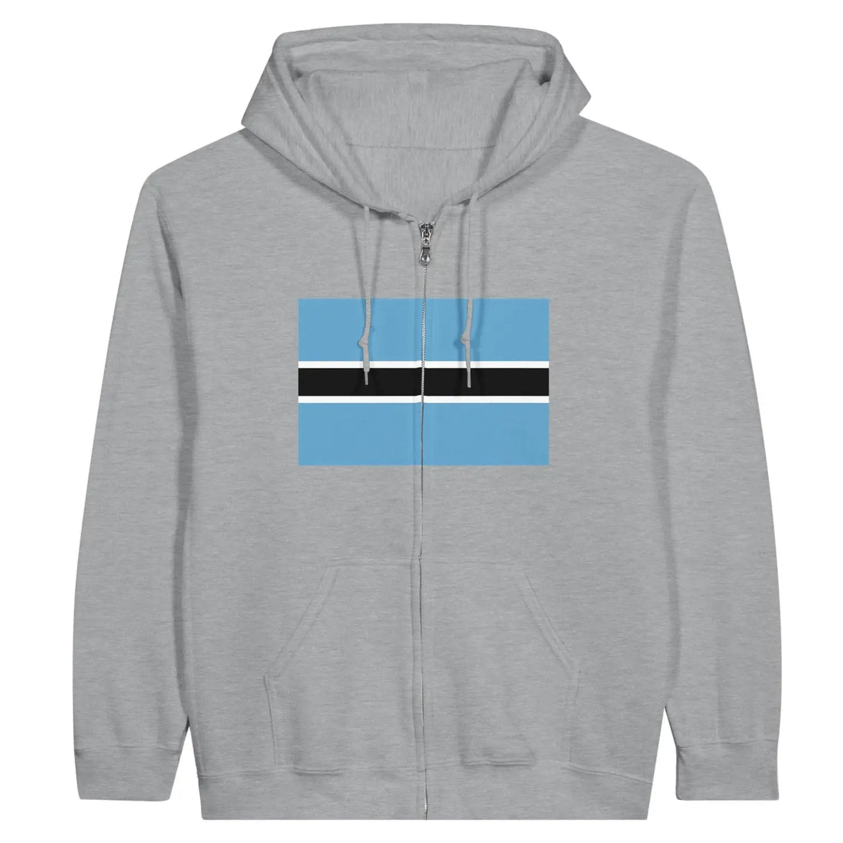 Sweat à capuche drapeau botswana à fermeture éclair - pixelformaflag