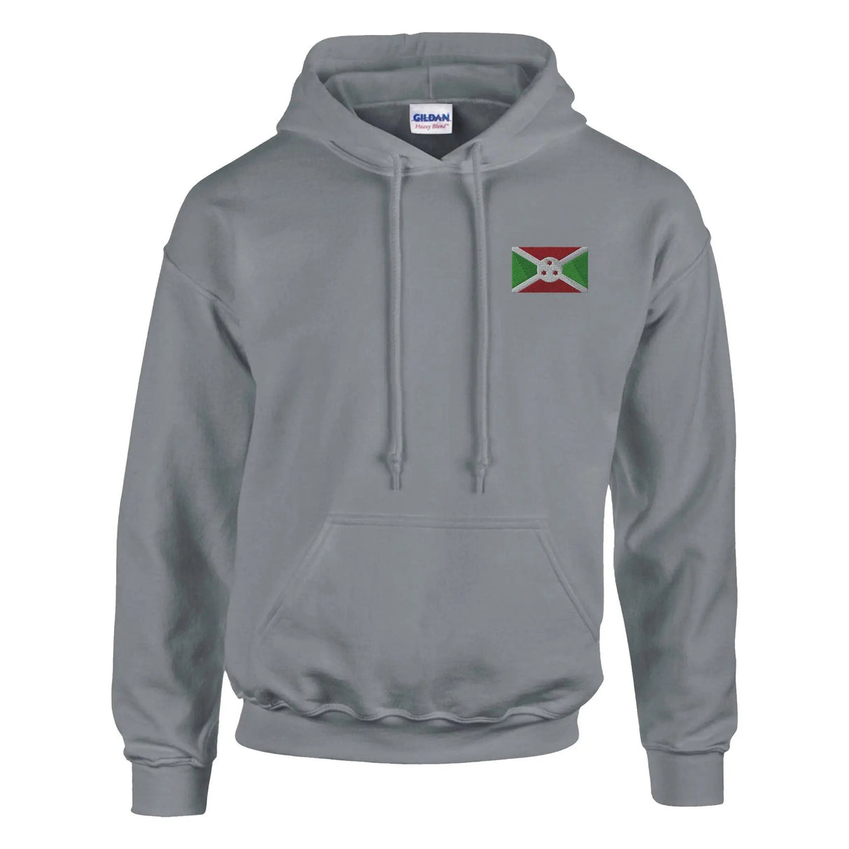 Sweat à capuche drapeau burundi coton mélangé brodé