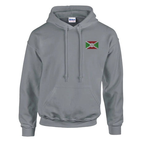 Sweat à capuche drapeau burundi coton mélangé brodé