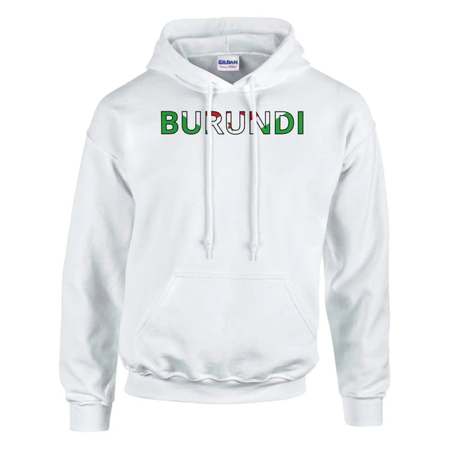 Sweat drapeau burundi en écriture - pixelforma