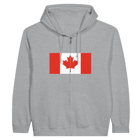 Sweat à capuche drapeau canada à fermeture éclair - pixelformaflag
