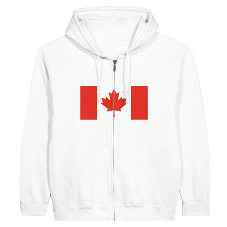 Sweat à capuche drapeau canada à fermeture éclair - pixelformaflag