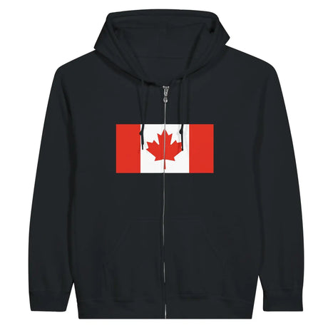Sweat à capuche drapeau canada à fermeture éclair - pixelformaflag