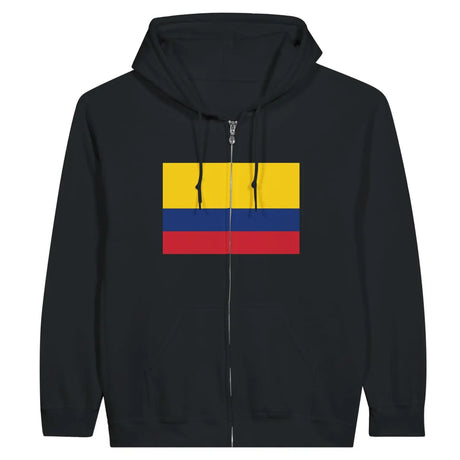 Sweat à capuche drapeau colombie à fermeture éclair - pixelformaflag