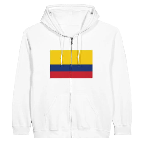 Sweat à capuche drapeau colombie à fermeture éclair - pixelformaflag