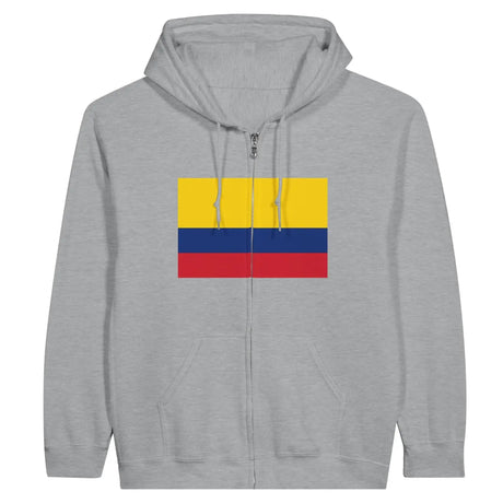 Sweat à capuche drapeau colombie à fermeture éclair - pixelformaflag