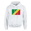 Sweat à capuche drapeau congo coton mélangé broderie