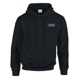 Sweat à capuche drapeau cuba brodé coton mélangé