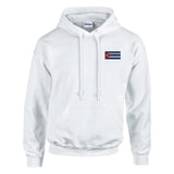 Sweat à capuche drapeau cuba brodé coton mélangé