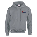 Sweat à capuche drapeau cuba brodé coton mélangé
