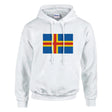Sweat à capuche drapeau d’åland coton mélangé brodé