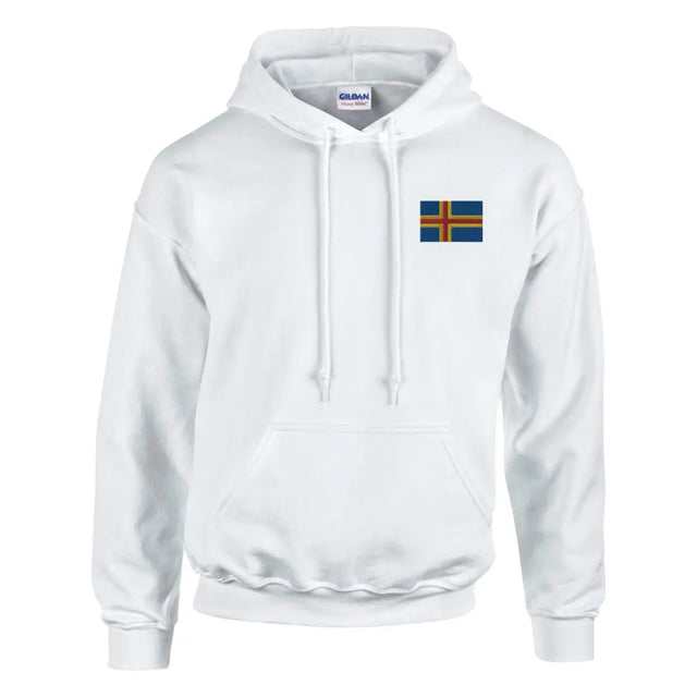 Sweat à capuche Drapeau d'Åland en broderie - Pixelforma 