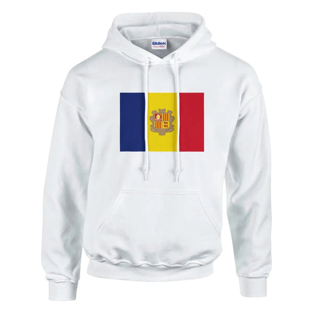 Sweat à capuche Drapeau d'Andorre - Pixelforma 